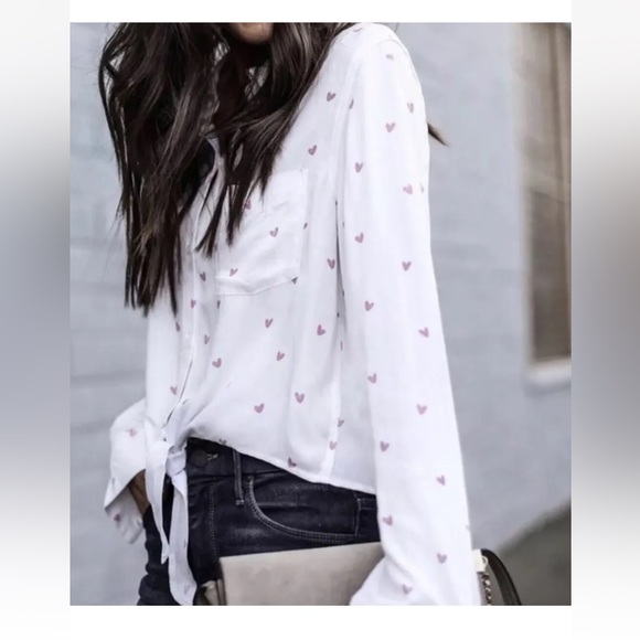 Rails Scribble Heart Button Down Shirt Tie Valentines Day - Picture 1 of 9